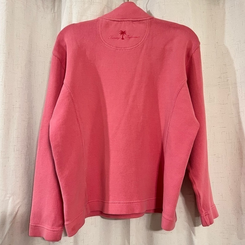 TOMMY Bahama Quarter Zip Pullover in Pink, Size Small - Picture 6 of 9